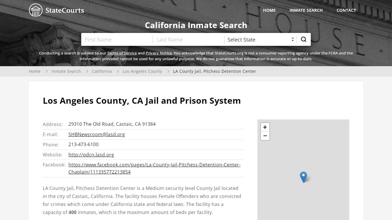 LA County Jail, Pitchess Detention Center Inmate Records Search ...