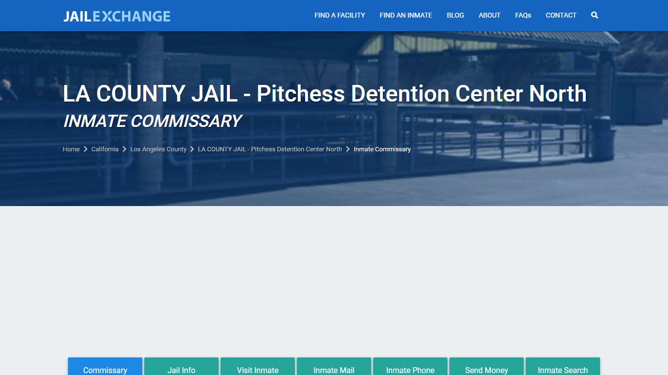 Pitchess Detention Center North Inmate Commissary - JAIL EXCHANGE